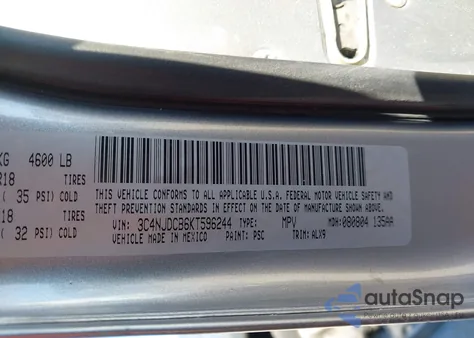 2019 Jeep Compass Limited 4X4 z USA, uszkodzony, nr VIN 3C4NJDCB6KT596244